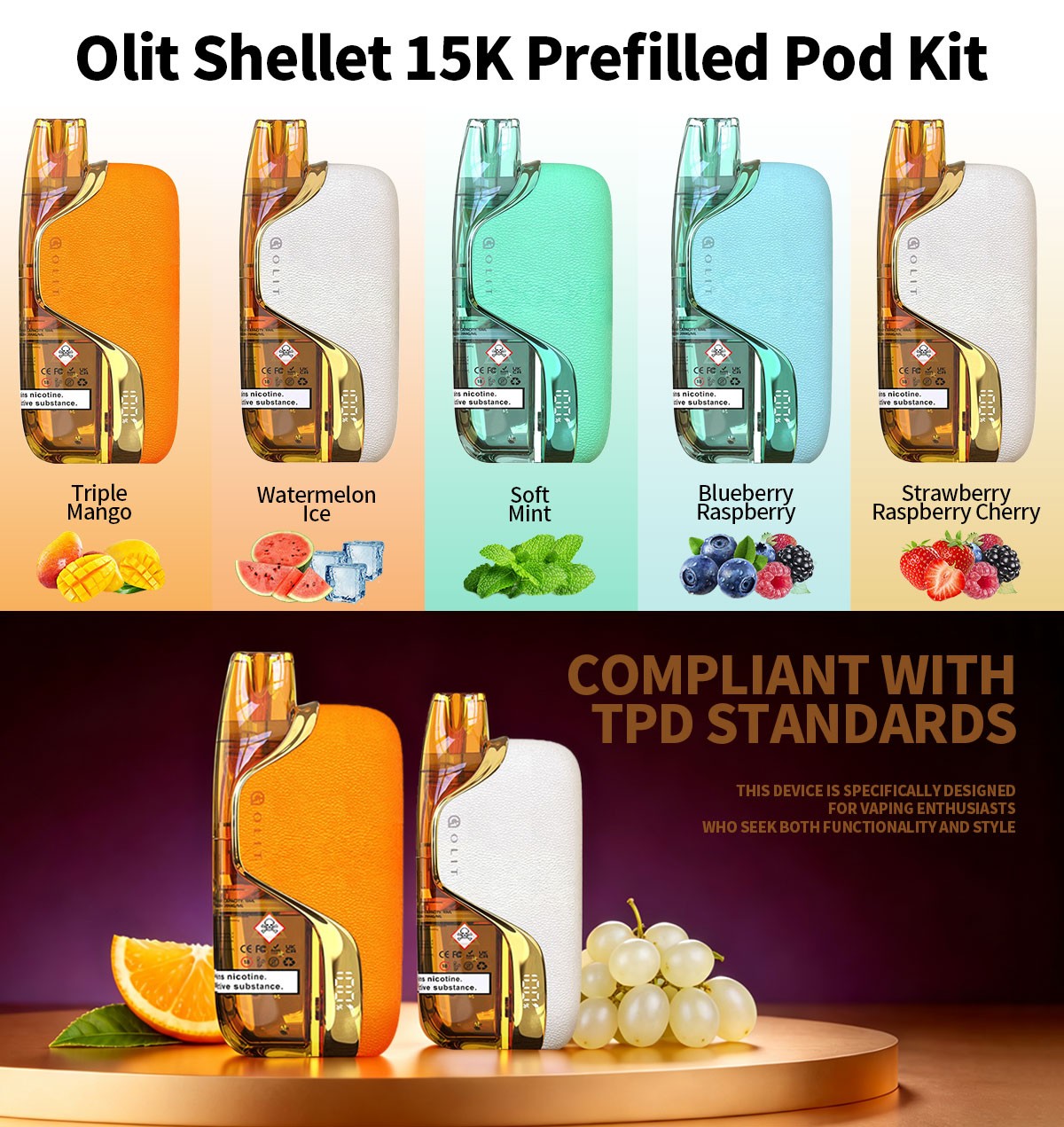 Olit Shellet 15K Prefilled Pod Kit