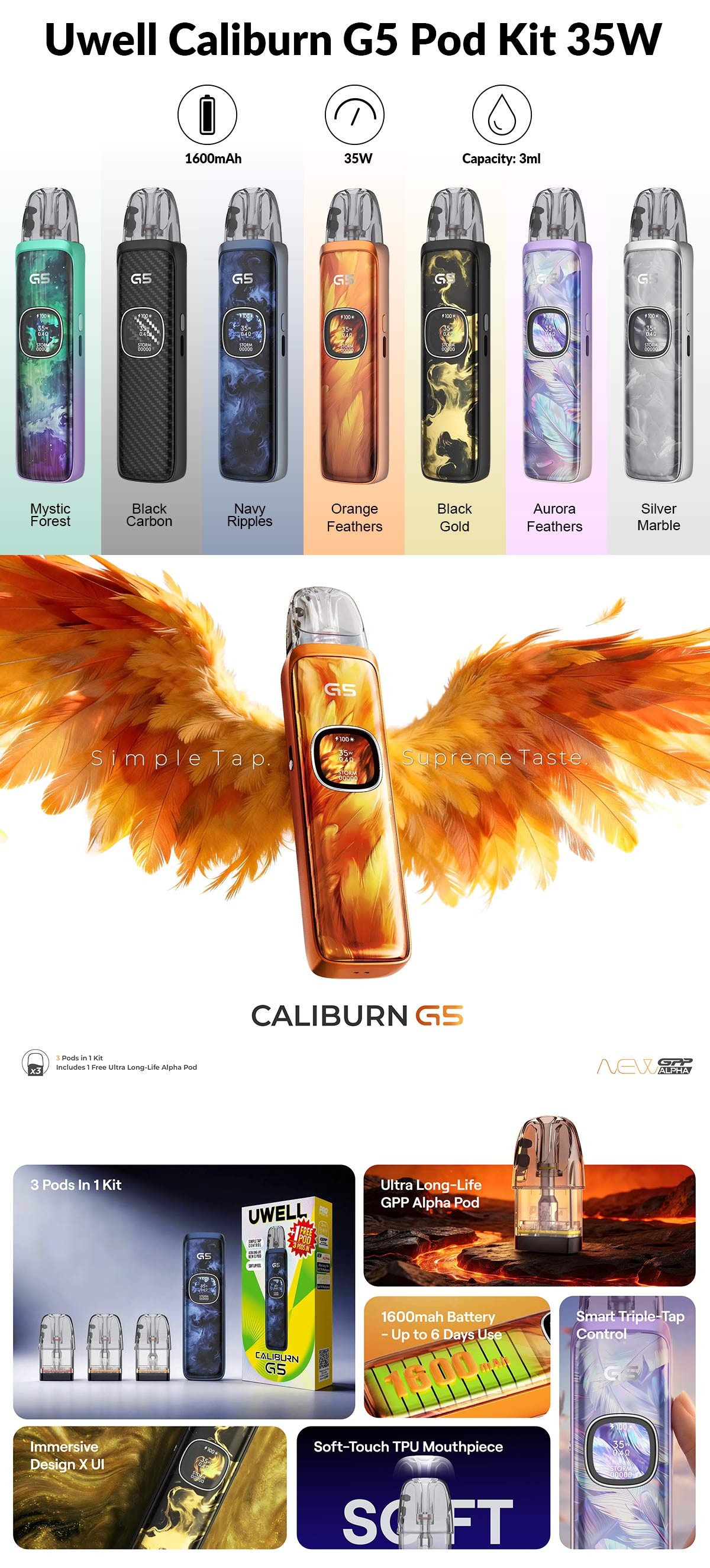 Uwell Caliburn G5 Pod Kit