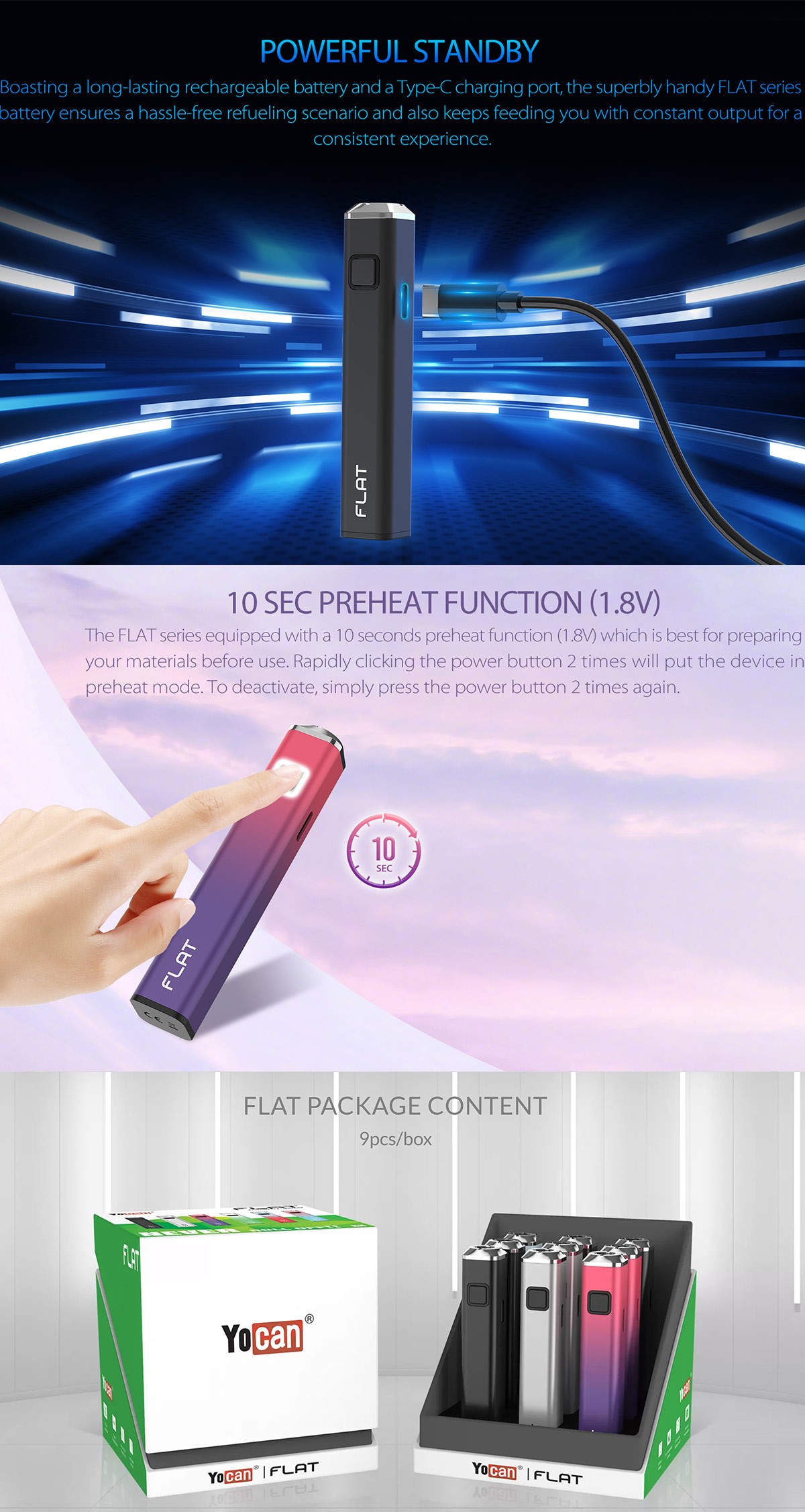 Yocan Flat 510 Battery