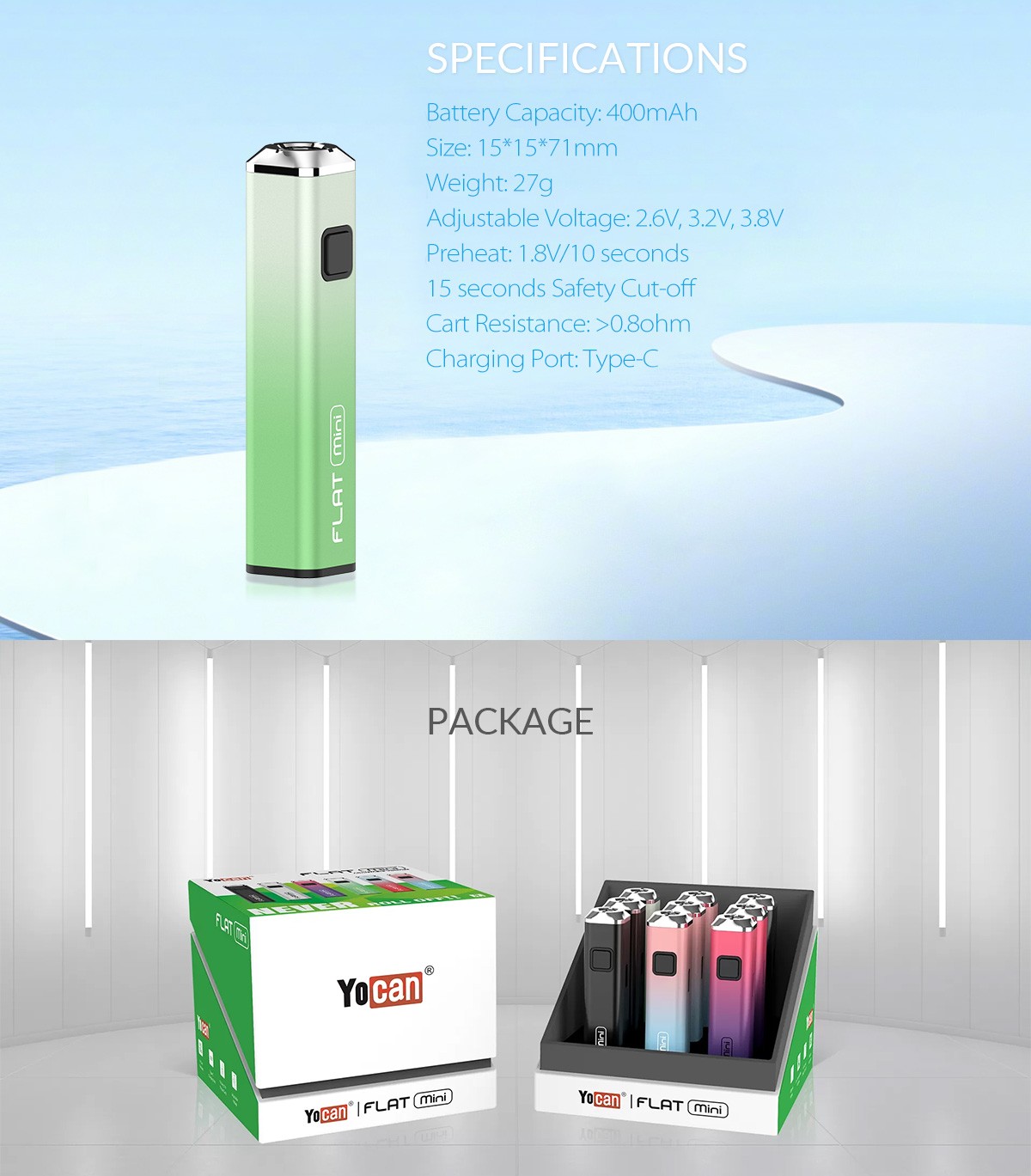Yocan Flat Mini 510 Battery