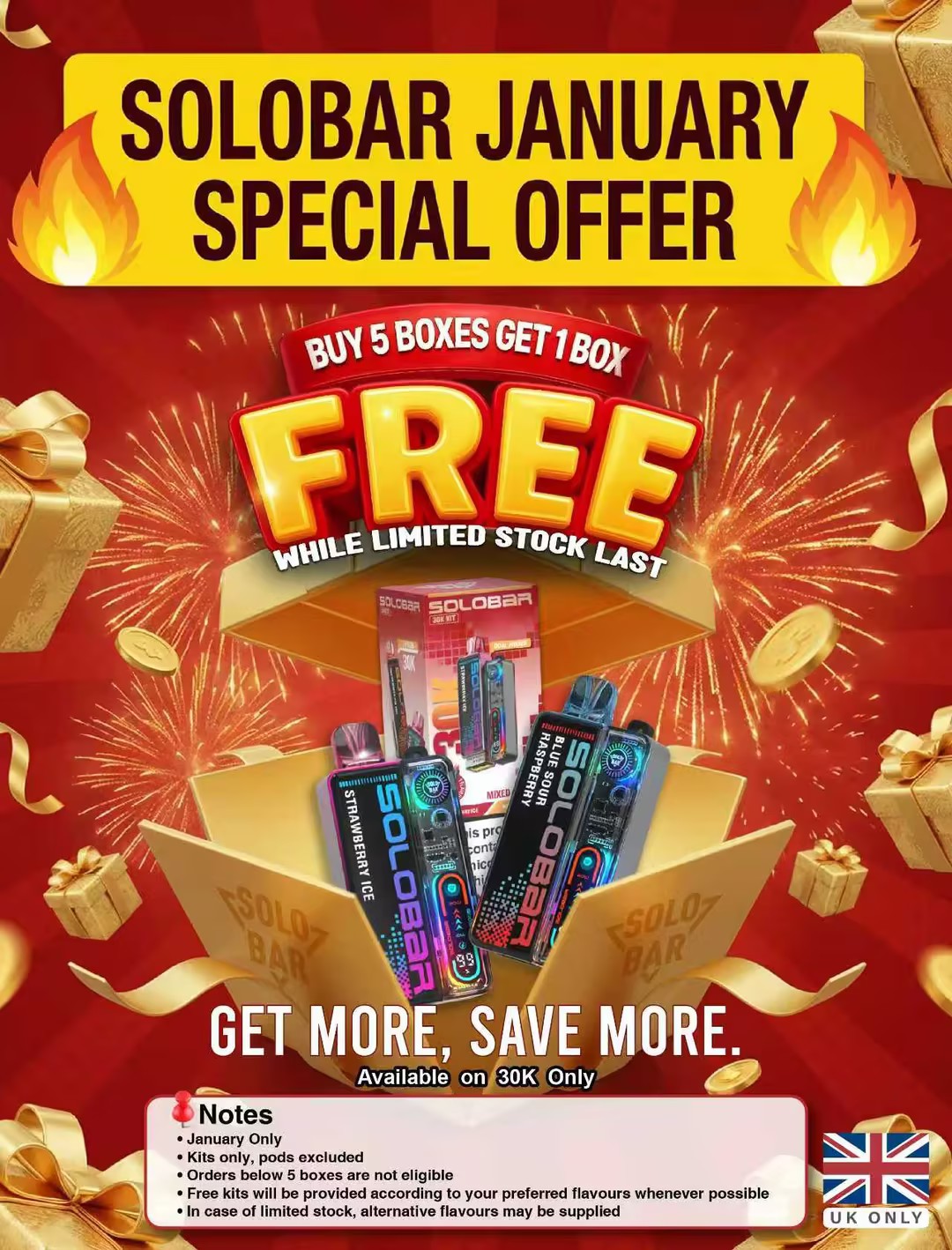 Solobar Boost buy 5 get 1 free