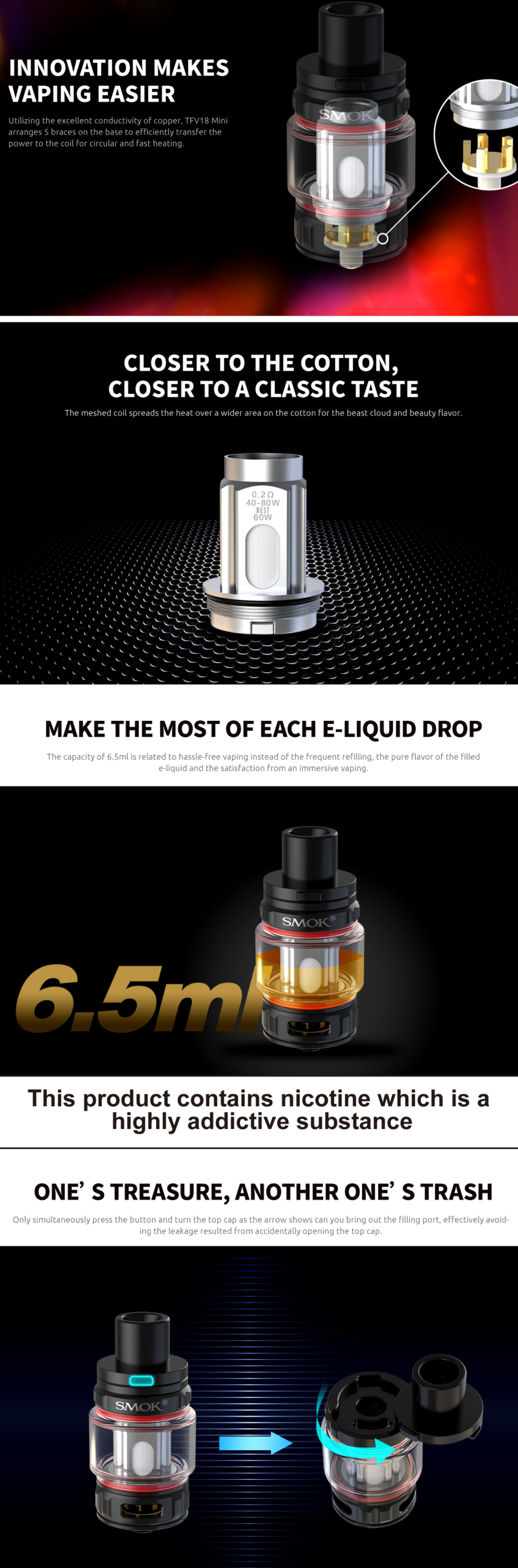 SMOK R-KISS 2 Kit 200W With TFV18 Mini Tank £45.99 Best Price