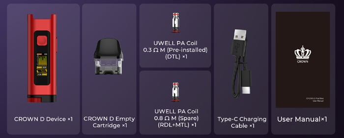 Uwell Crown D Package