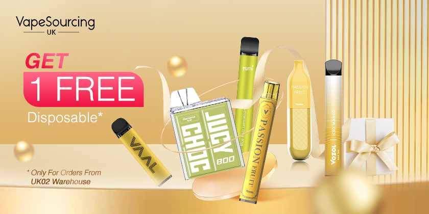 Get 1 Free Disposable From UK02 Warehouse