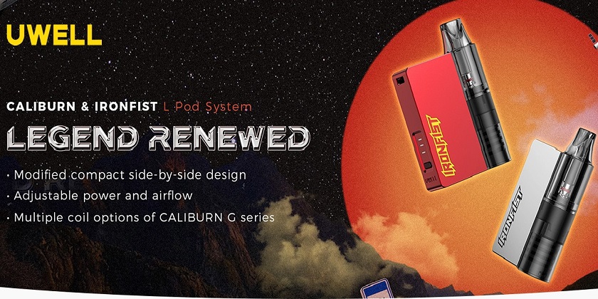 Uwell Caliburn Ironfist L Pod Kit-Side By Side Design