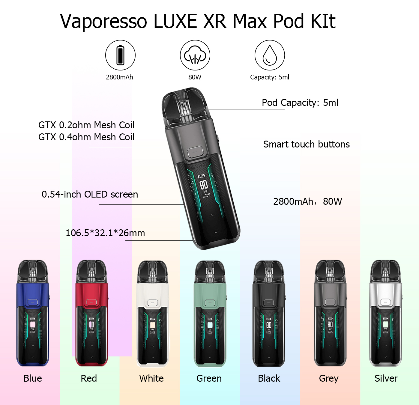 Vaporesso LUXE XR Max Kit 2800mAh 80W Newest Type