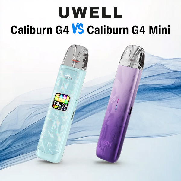 Uwell Caliburn G4 vs G4 Mini - Pod Kit Comparison 2026 | Vapesourcing