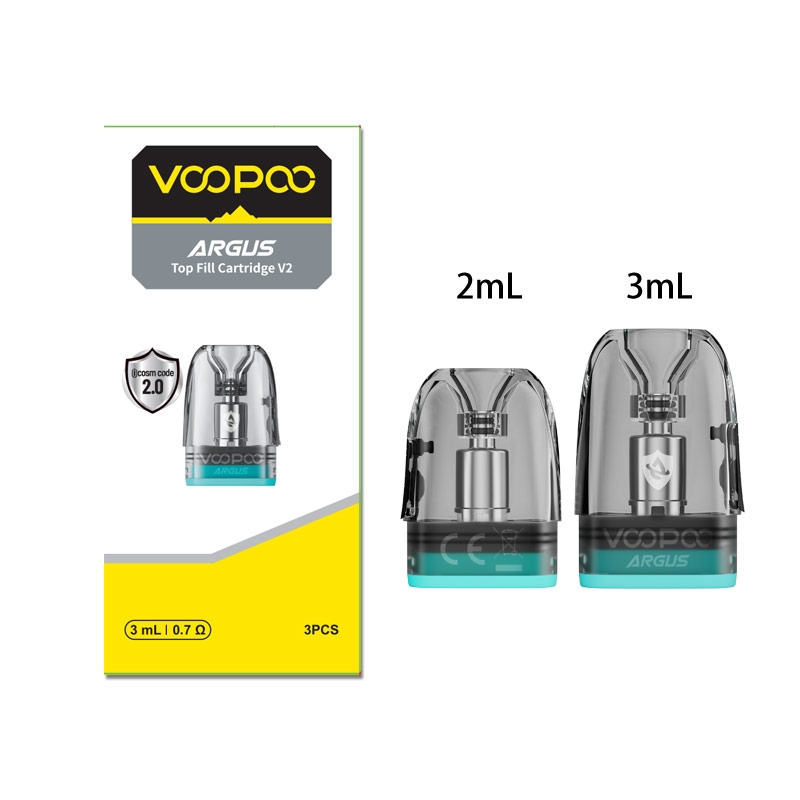 Topfill Pods Mit Coil Cartus De Rezerva VooPoo Argus Top Fill 3ml, 0.7 Ohm  - V2 Voopoo Argus Vape Pods